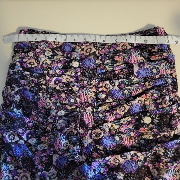 Isabel Marant Milendi Ruched Ruffled Silk-Blend, Women Mini Skirt, Size 6,Violet - Picture 4 of 16